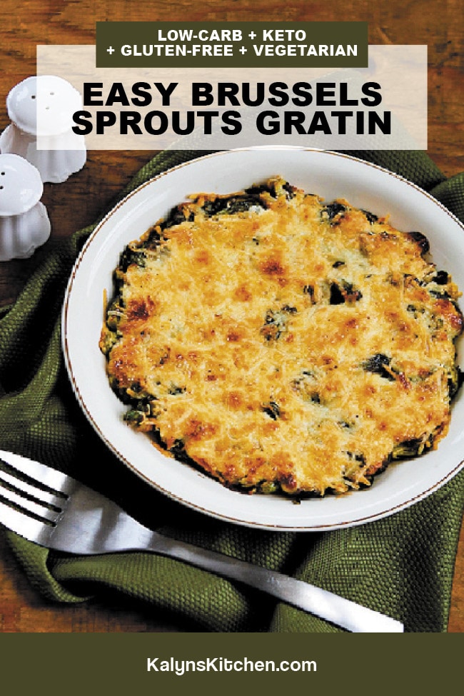 Pinterest image of EASY BRUSSELS SPROUTS GRATIN