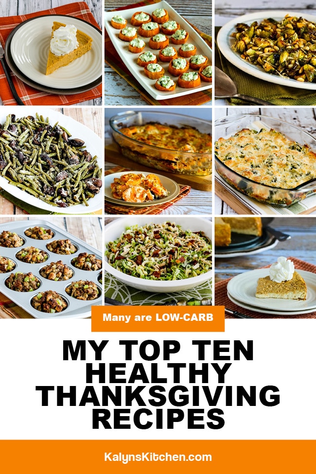 Pinterest image of My Top Ten Healthy Thanksgiving Recipes