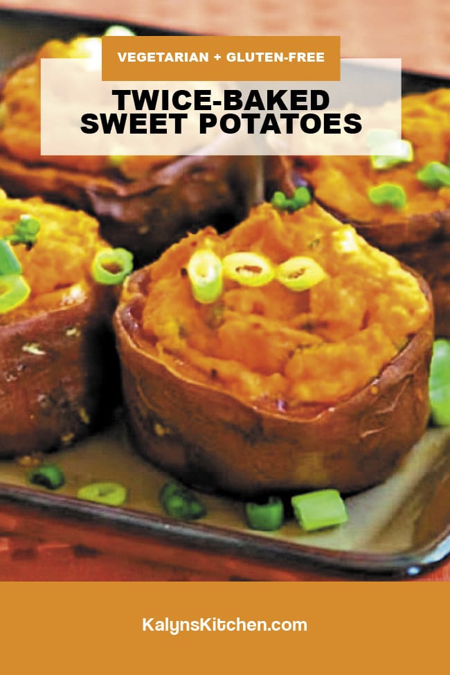 Pinterest image of Twice-Baked Sweet Potatoes