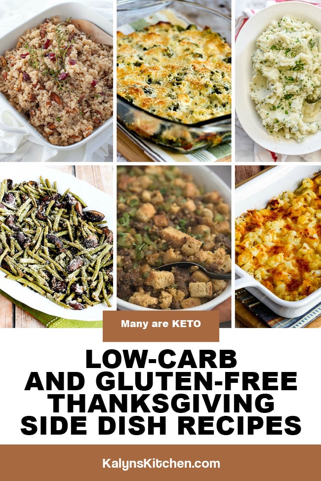 Pinterest image of Low-Carb and Gluten-Free Thanksgiving Side Dish Recipes