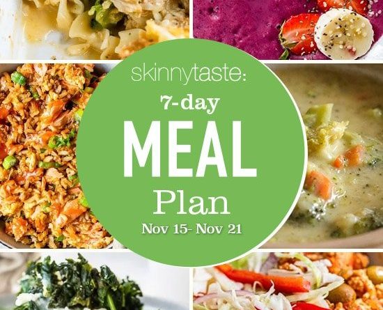 7 Day Healthy Meal Plan (November 15-21)