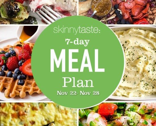 7 Day Healthy Meal Plan (November 22-28)